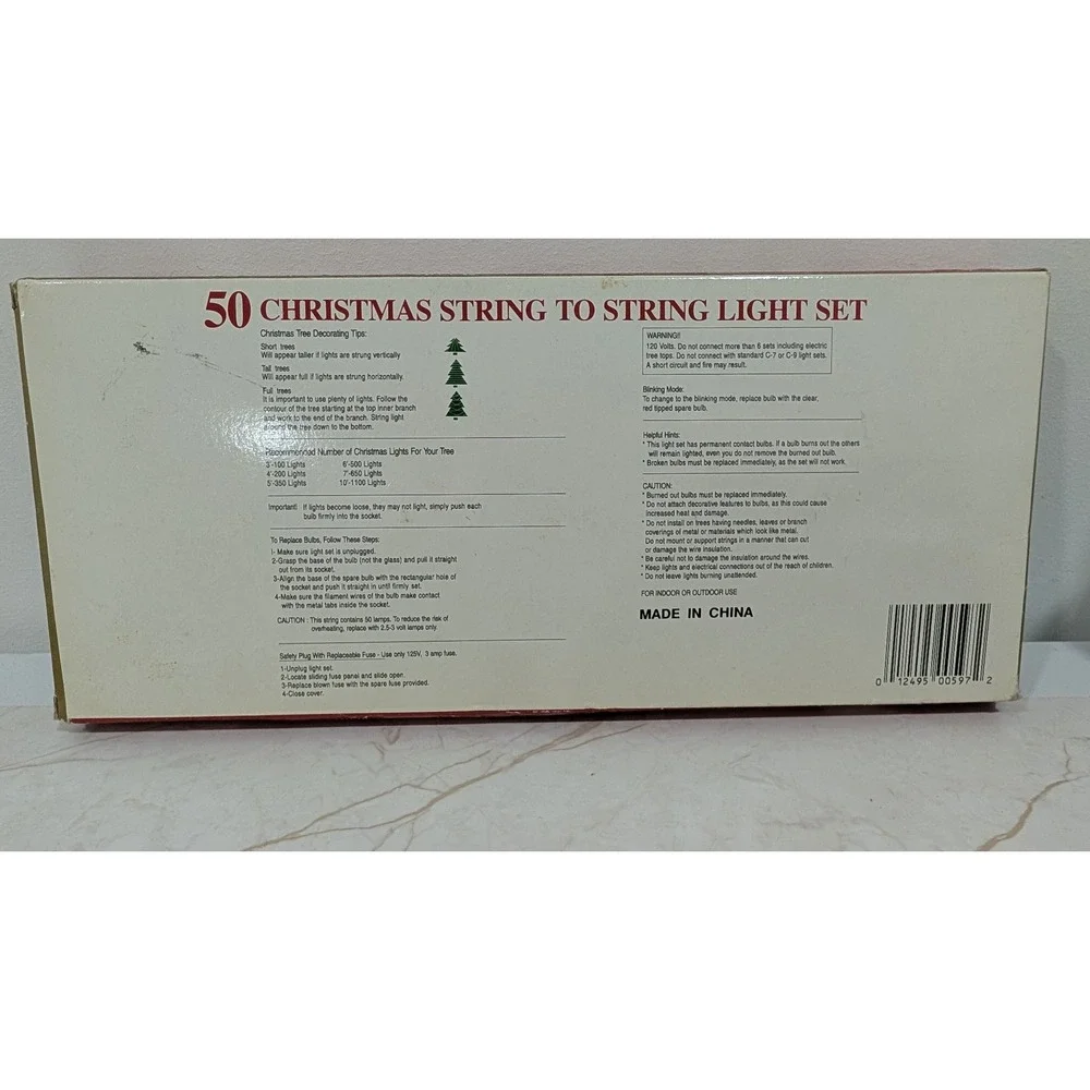 Yuletide Traditions 50 Christmas String to String Light Set Multi Color 25ft